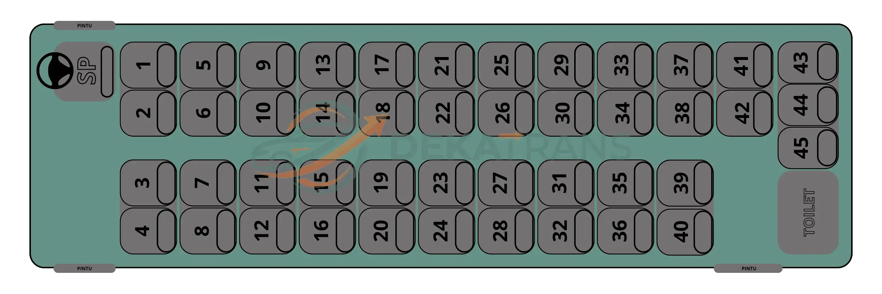 Seat 45 - 45 seat