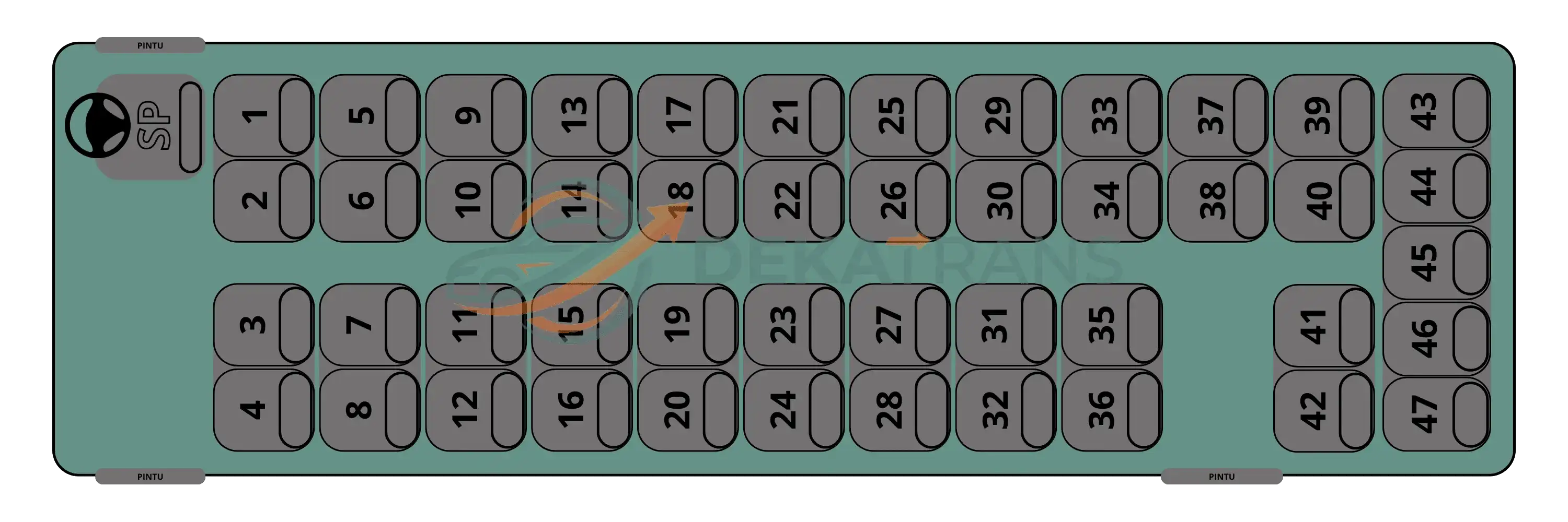 Seat 47 - 47 seat