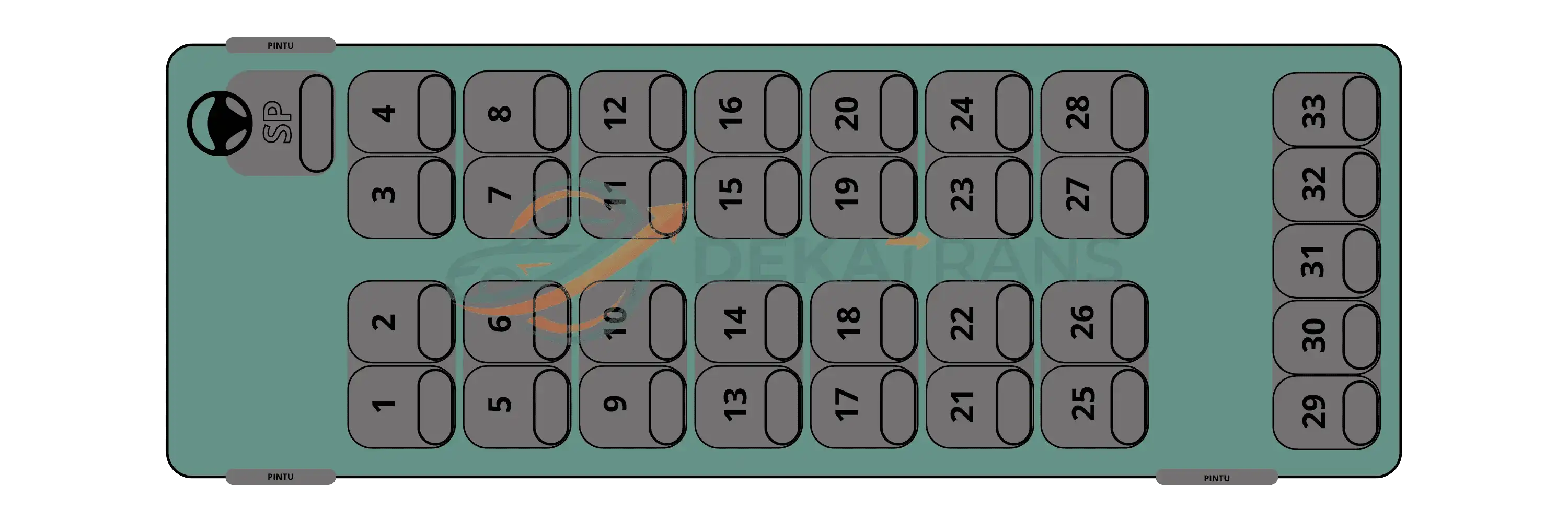 Seat 33 - 33 seat